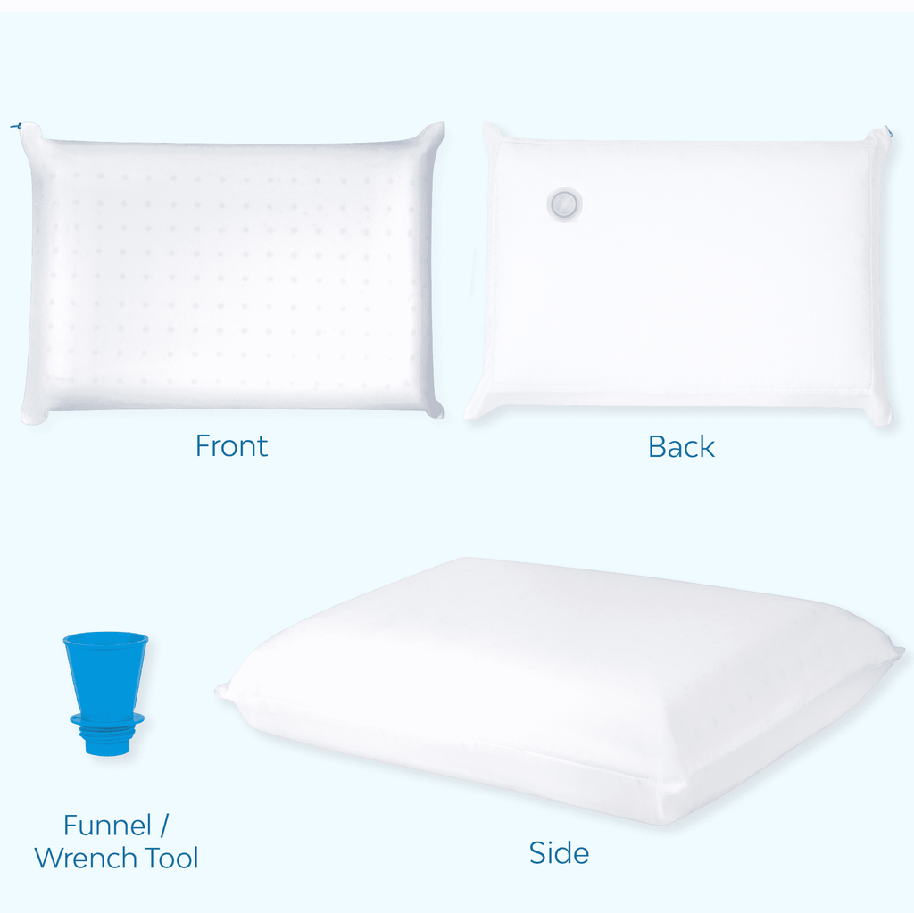 Fluffy Shredded Memory Foam Water Pillow - Adjustable Pillow for Neck Pain Relief, Pillow for Side, Back, and Stomach Sleepers, The O... - Hotel Quality Plush Sleeping Pillows Detail