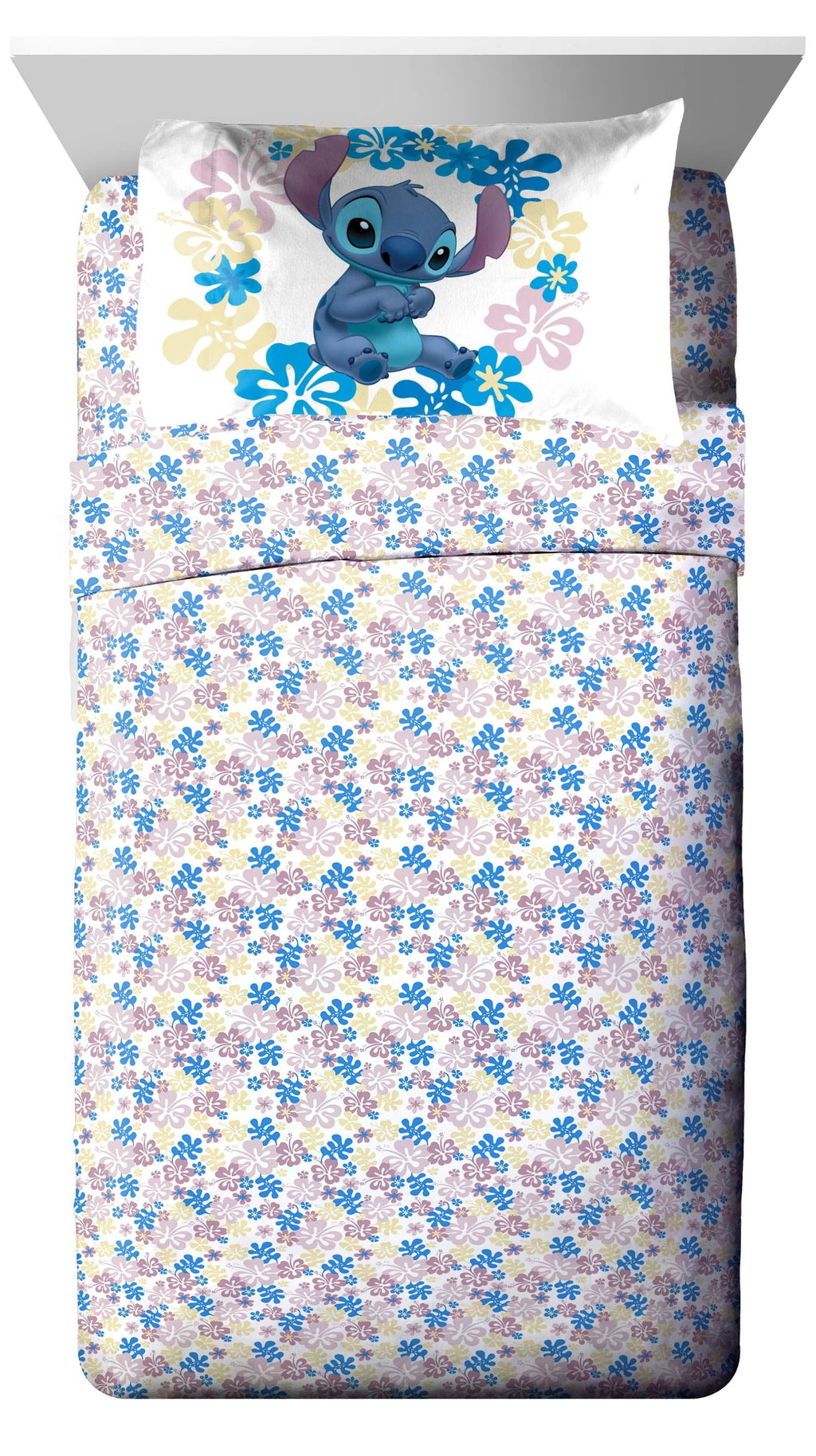 Fluffy Down Alternative Lilo and Stitch Sweet Stitch 5 Piece Twin Size Kids Comforter Set with Sham - Super Soft Bed Set for Kids - All-Season Down Alternative Comforter Insert Detail