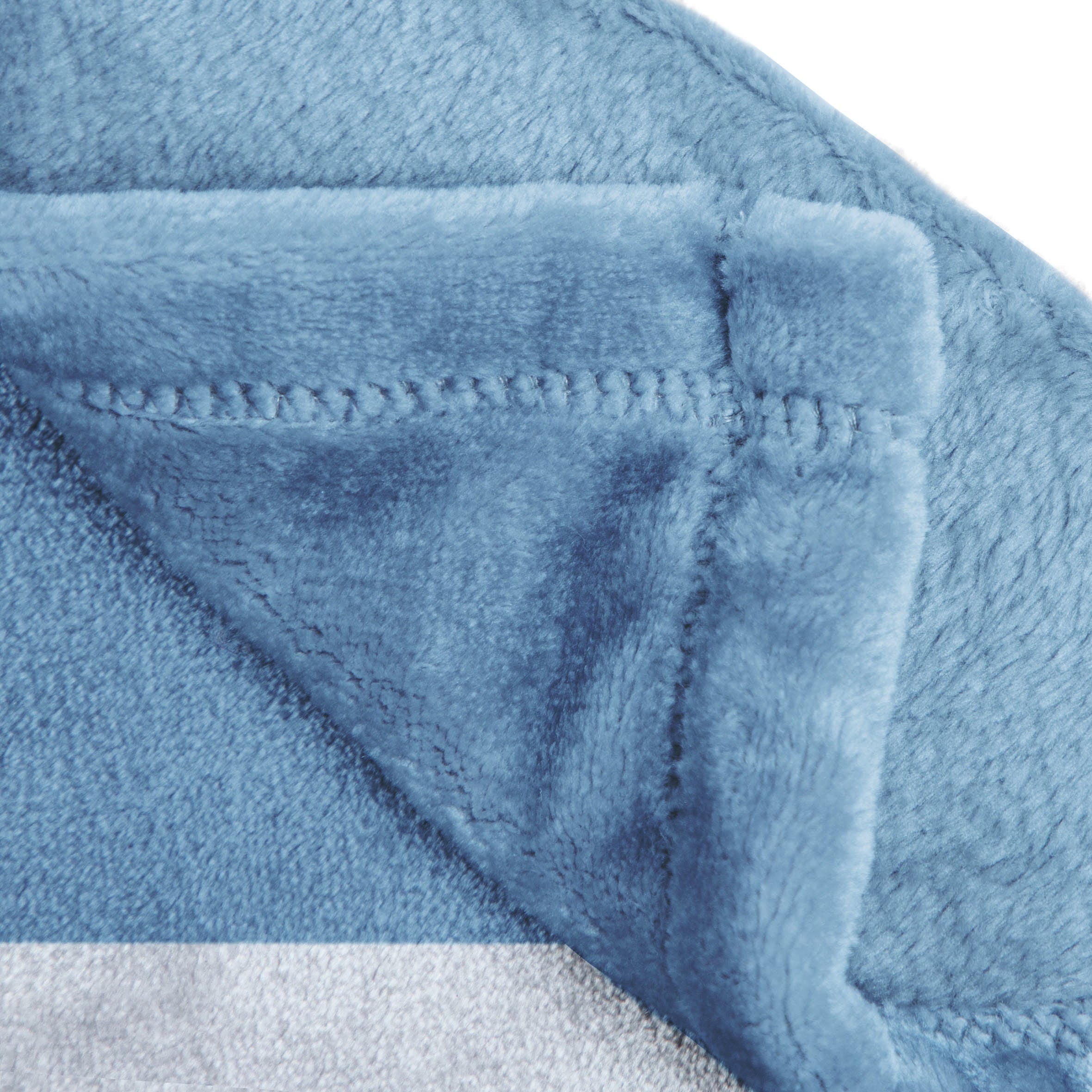 Super Soft Flannel Silk Touch Kids Throw Blanket, 62" x 90", Blue, Polyester - Lightweight Plush Warm Blanket for All Seasons Detail