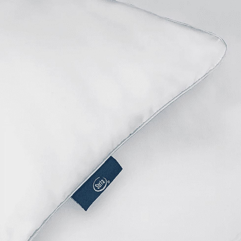 Orthopedic Support Queen Microfiber Polyester Bed Pillows Hypoallergenic (2 Count) - Decorative Throw Pillow Cushion for Sofa & Bed Detail