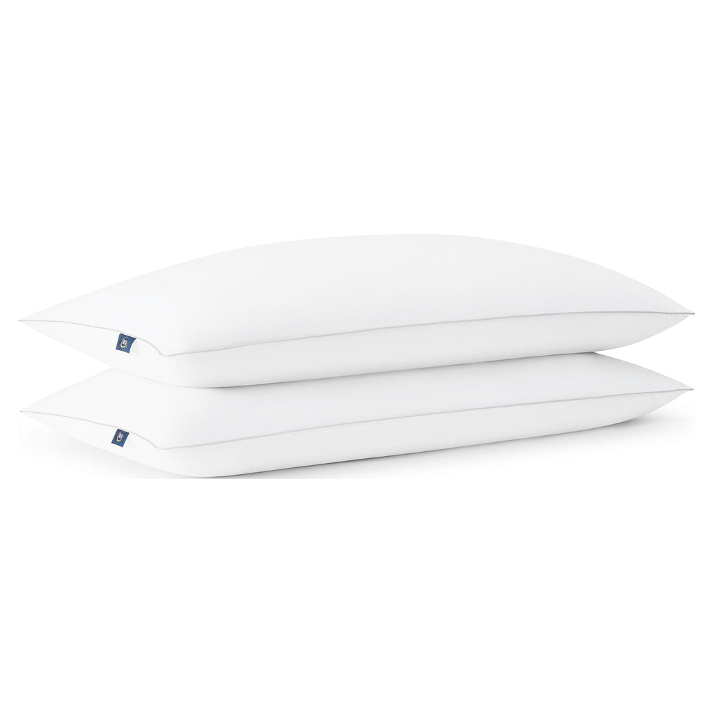 Decorative Plump Endless Comfort Bed Pillow, King, 2 Pack - Ergonomic Memory Foam Pillow for Neck Pain Support Detail