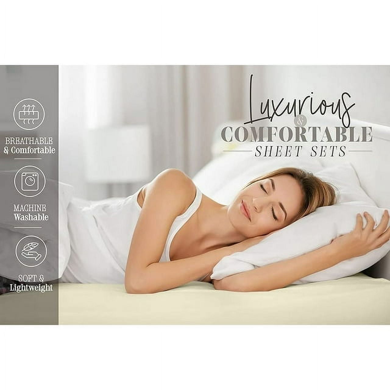 Cooling Sateen 4 Pieces Bed in a Bag Sheet Set Full Red - Cooling Hotel Quality Bedding Sheets and Pillowcases Detail