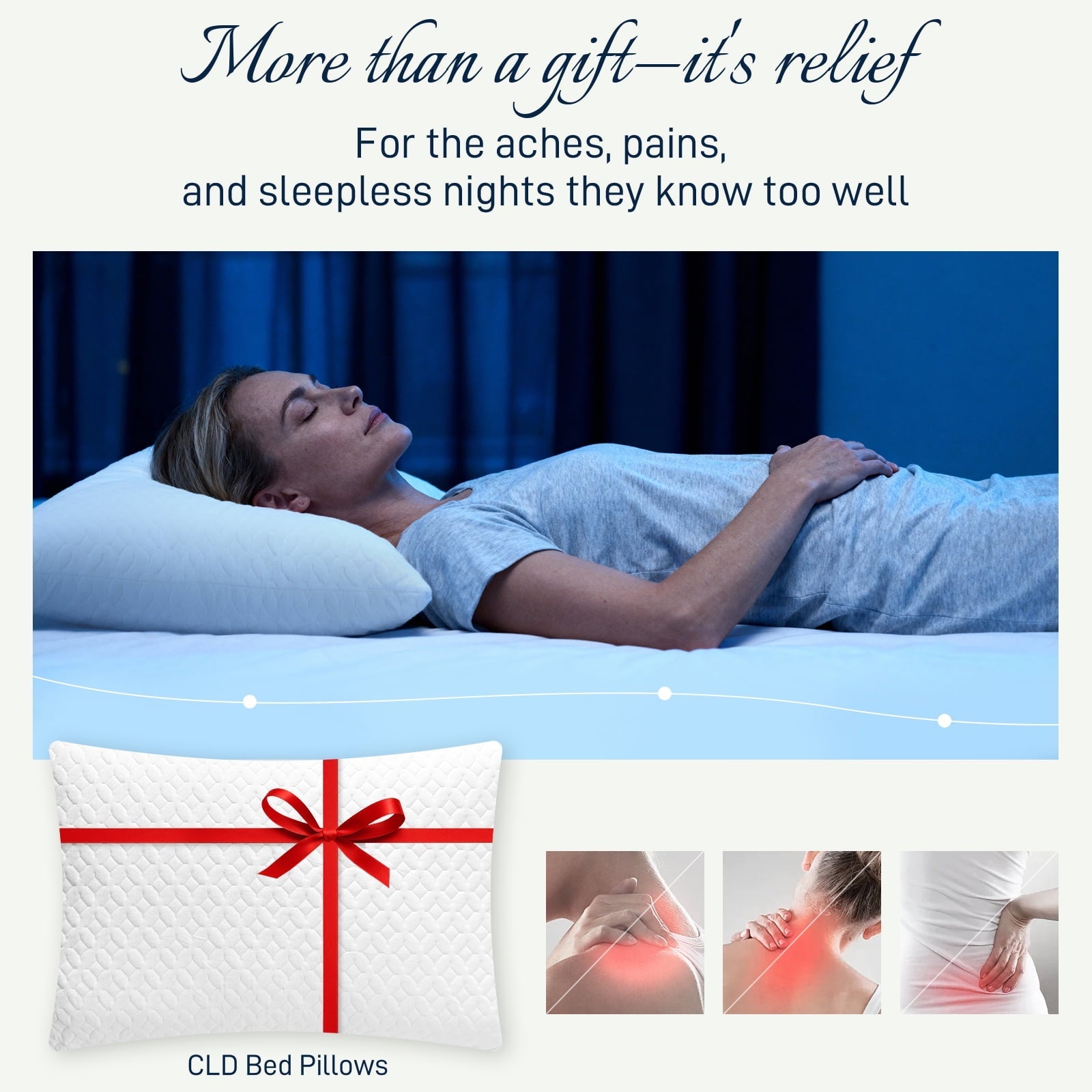 Orthopedic Support Bed Pillows Cross Cut Memory Foam For Sleeping,Queen Size Bedding Pillow(White), Original Pillow for Sleeping，Adjusta... - Decorative Throw Pillow Cushion for Sofa & Bed Detail