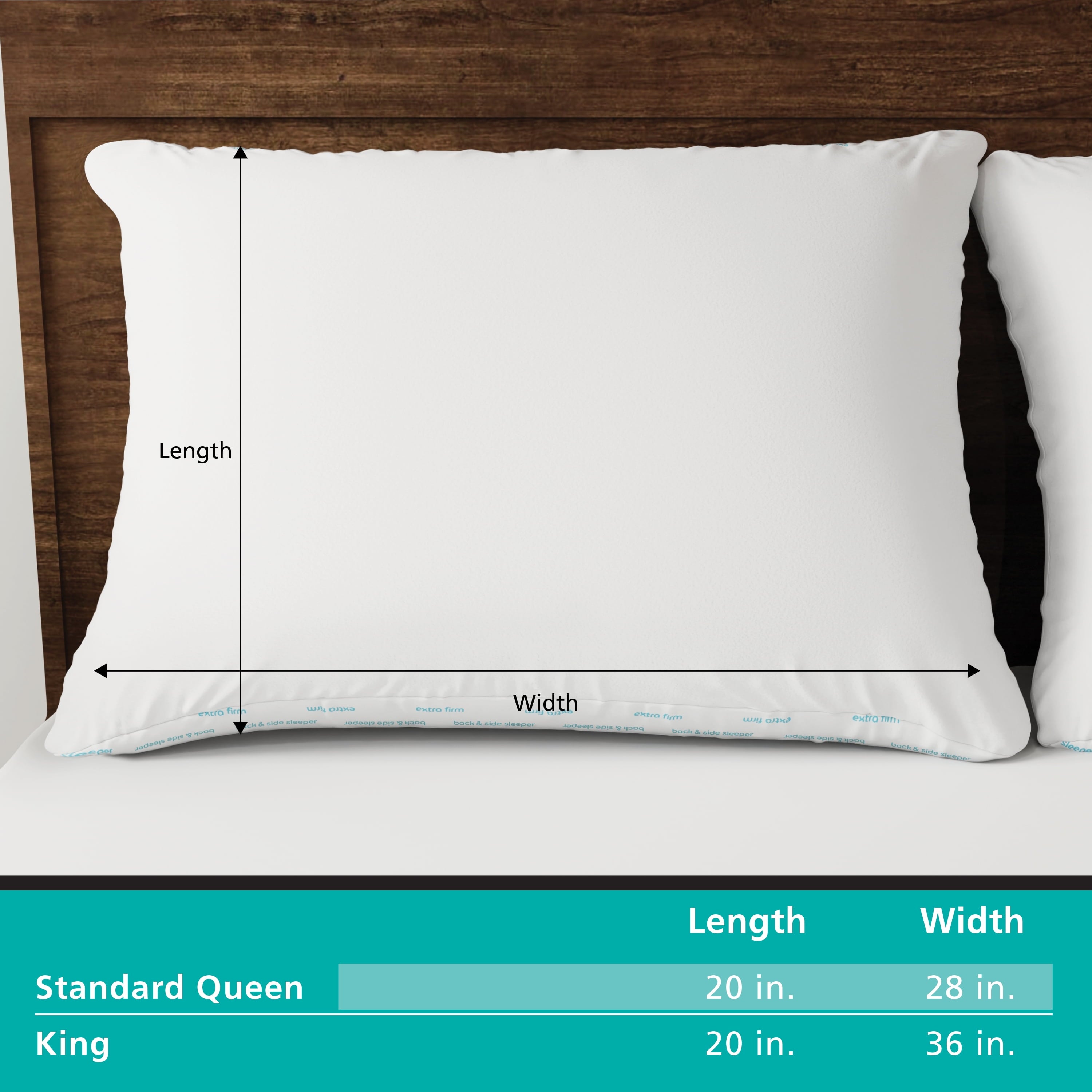 Fluffy Shredded Back & Side Sleeper Bed Pillow, Standard/Queen - Extra Firm Support (4 Pack) - Hotel Quality Plush Sleeping Pillows Detail