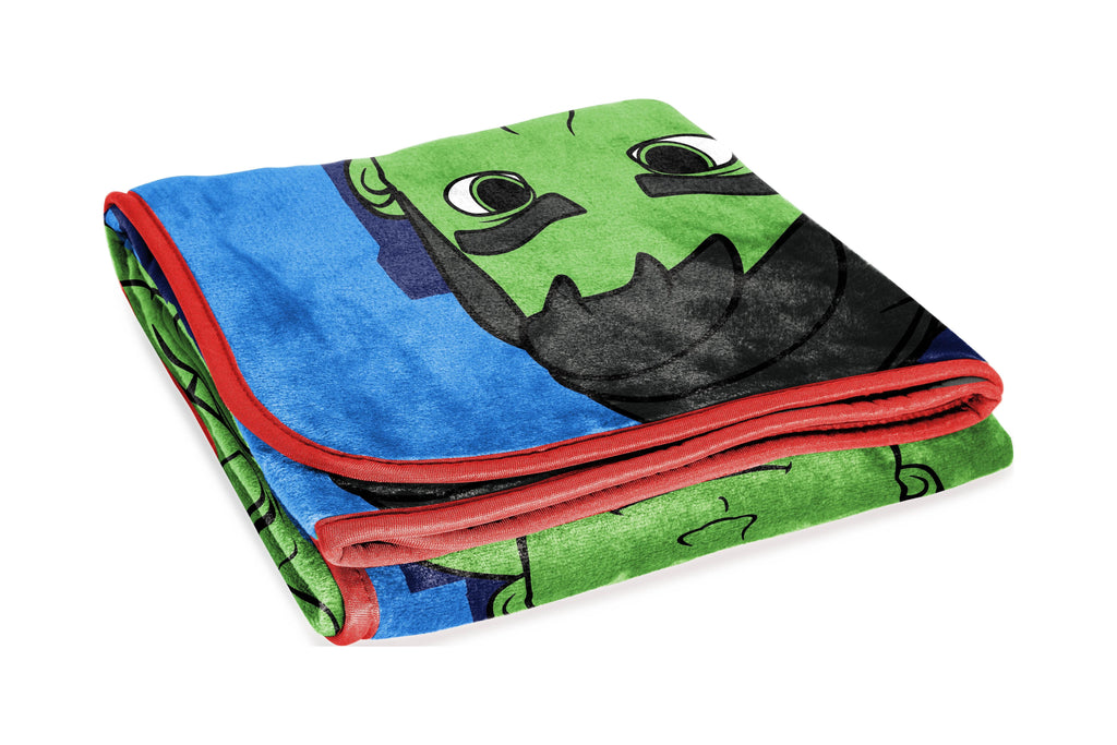 Super Soft Flannel Spidey & His Amazing Friends Kids Throw, 46 x 60, Microfiber, Blue, Marvel - Lightweight Plush Warm Blanket for All Seasons Detail