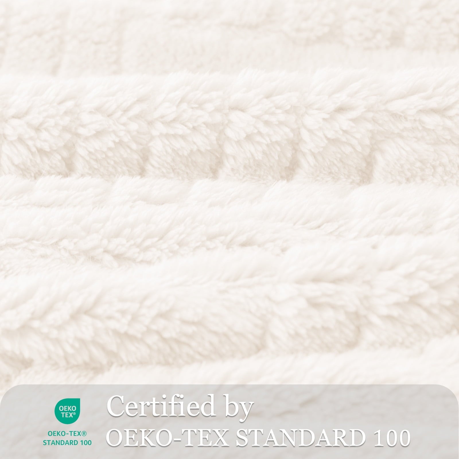 Decorative Knitted Fluffy Fleece Throw Blanket 50"x60" for Couch, Bed, Sofa, Fuzzy Soft Cozy Throw with Decorative Jacquard Pattern for ... - Cozy Fleece Throw Blanket for Couch & Bed Detail