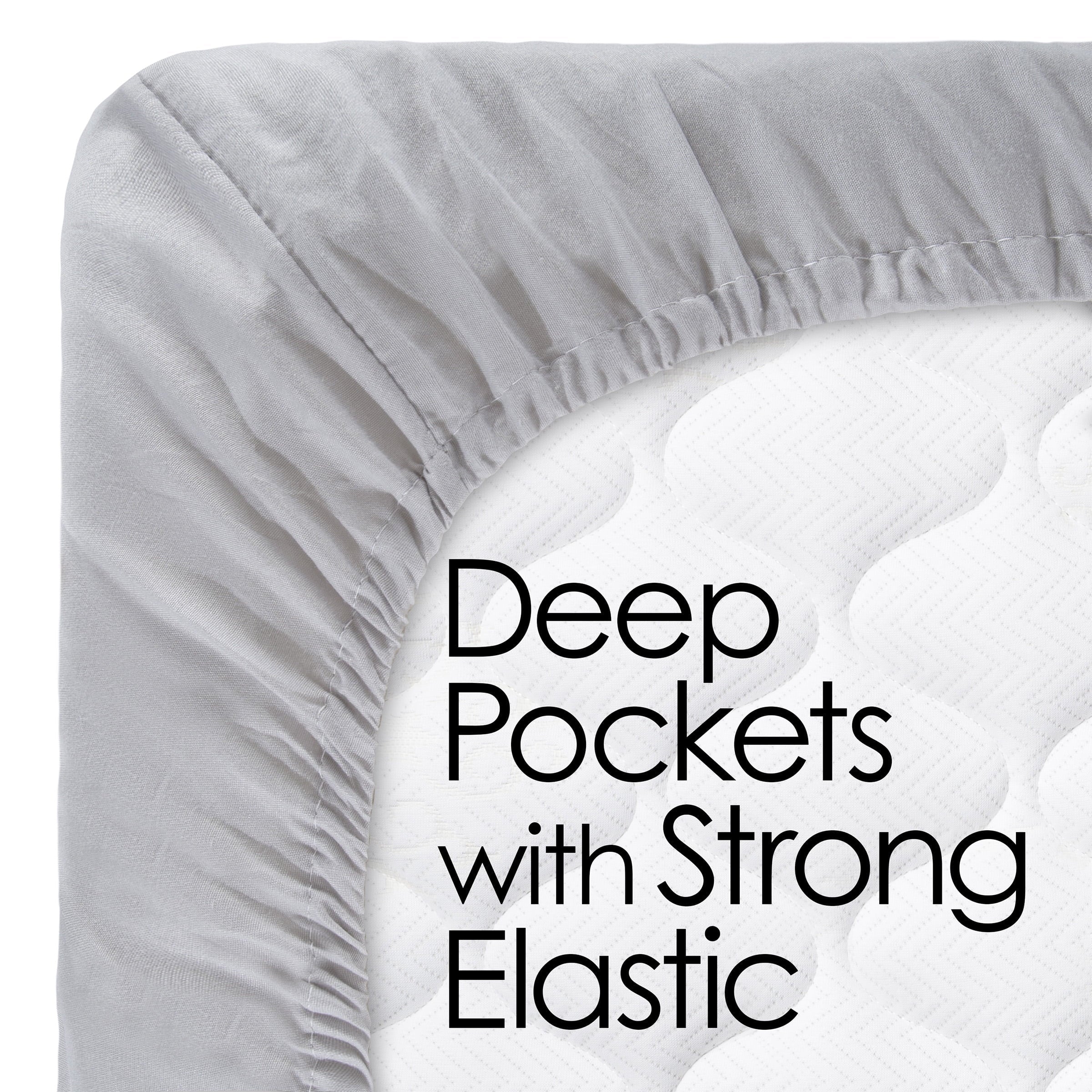 Cooling Sateen Set- 3 Piece Bed Linens-Fitted & Flat s, Plus A Pillowcase-Wrinkle, Stain & Fade Resistant (Twin, White) - Luxury Bed Sheet Set with Deep Pockets Detail