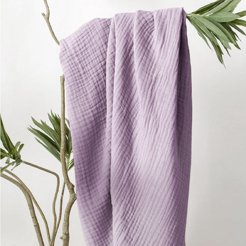 Cozy Fleece 100% Cotton Muslin Blanket Large 50" x 70", 6 Layers Lightweight and Breathable Throw Blankets for Couch, Soft Coolin... - Cozy Fleece Throw Blanket for Couch & Bed Detail