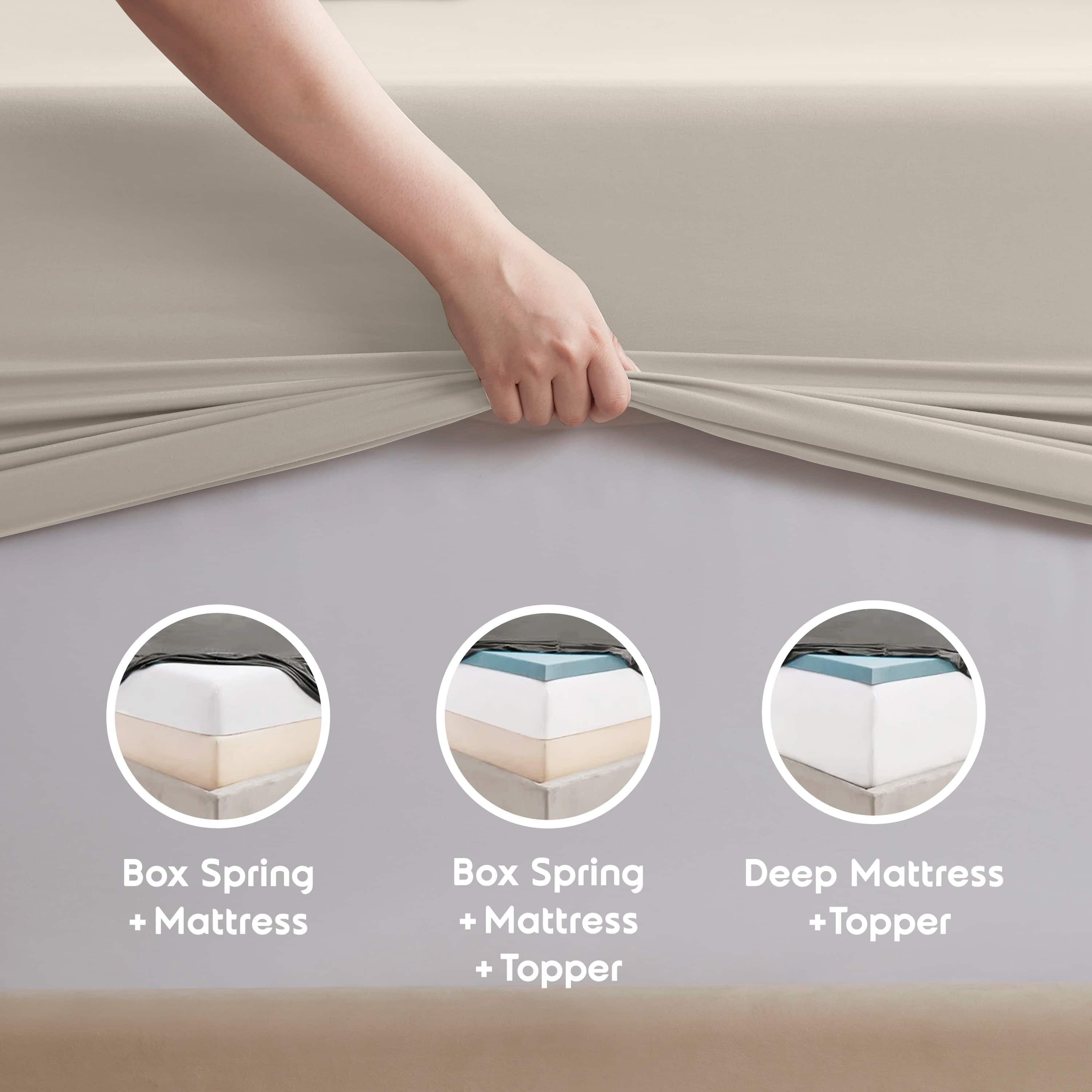 Ultra-Soft Extra Deep Pocket Queen Sheets set, Fits 18"-24" Mattress, 6 Piece Soft Microfiber Bed Sheet Sets, Linen - Premium Ultra-Soft Pillowcase Pair for Sleeping Detail