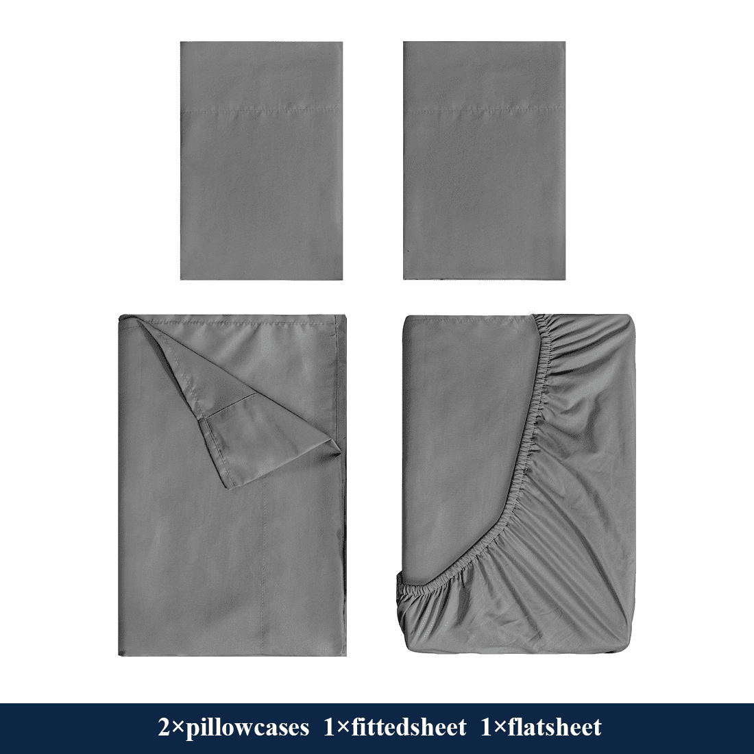 Cooling Sateen Full Size Bed Sheets, 4 Piece Sheets 14” Deep Pocket Sheet & Pillowcase Sets Soft Microfiber Luxury Bedding Fitted Sh... - Luxury Bed Sheet Set with Deep Pockets Detail