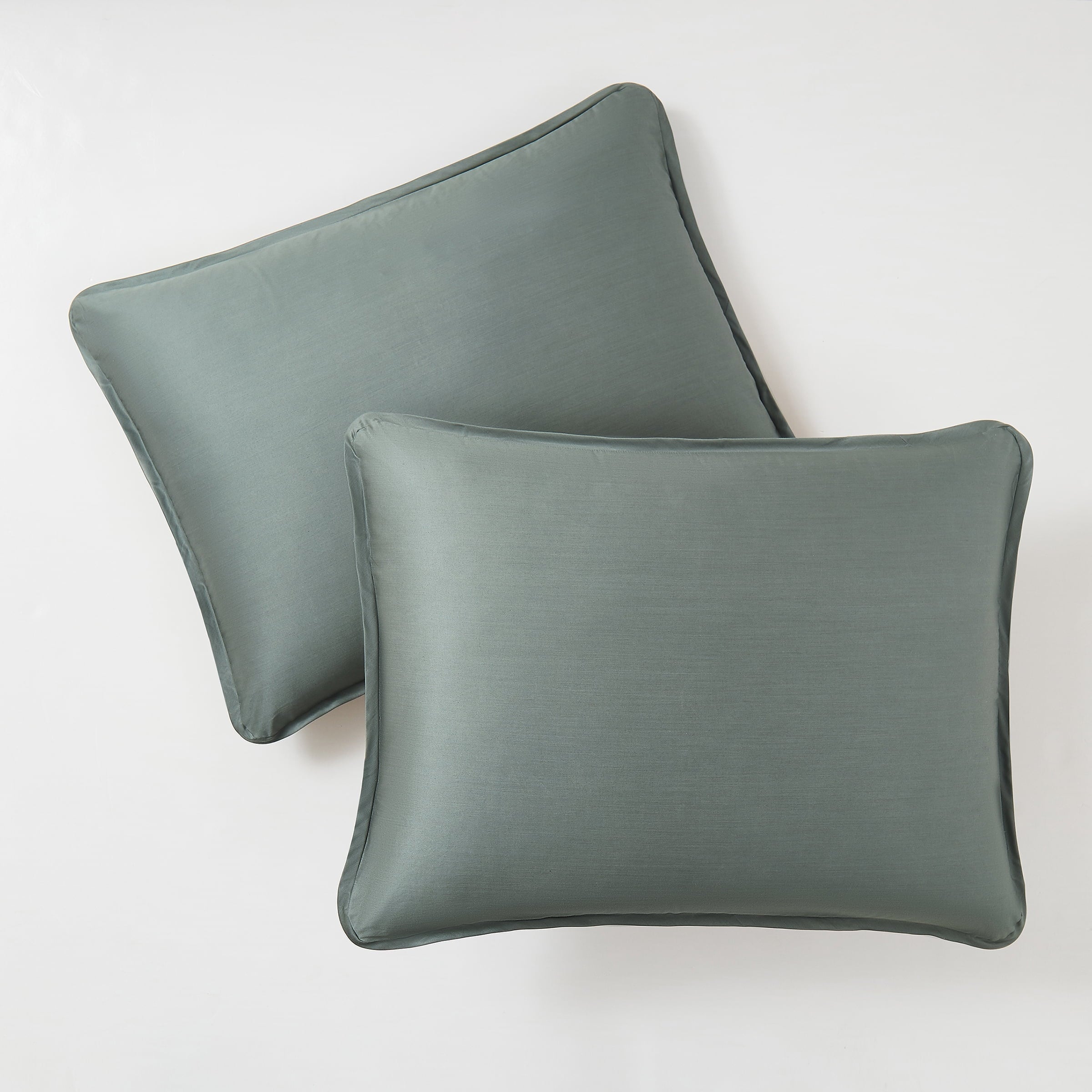 Heavyweight Warmth 3-Piece 400 Thread Count Flag Stone Green Cotton Lyocell Blend Comforter Set, Adult King - All-Season Down Alternative Comforter Insert Detail