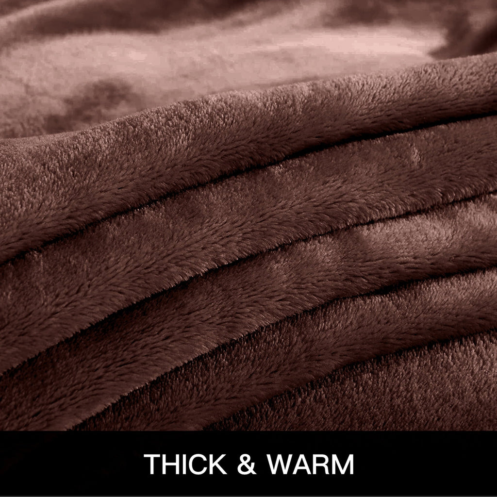 Lightweight Warm Throw Blanket, Fuzzy & Plush Warm Fleece Blanket, Throw Size Coffee Blankets for Couch Beds, Machine Washable Blanket... - Super Soft Reversible Sherpa Flannel Blanket Detail