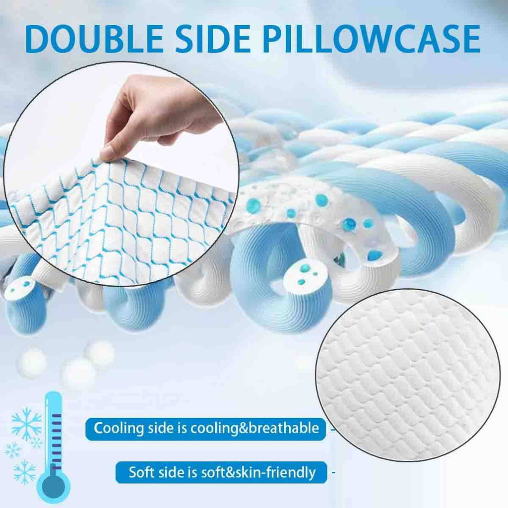 Orthopedic Support Pillows for Sleeping (2-Pack), Luxury Hotel Pillows Queen Size Set of 2,Bed Pillows for Side and Back Sleeper (Queen) - Hotel Quality Plush Sleeping Pillows Detail