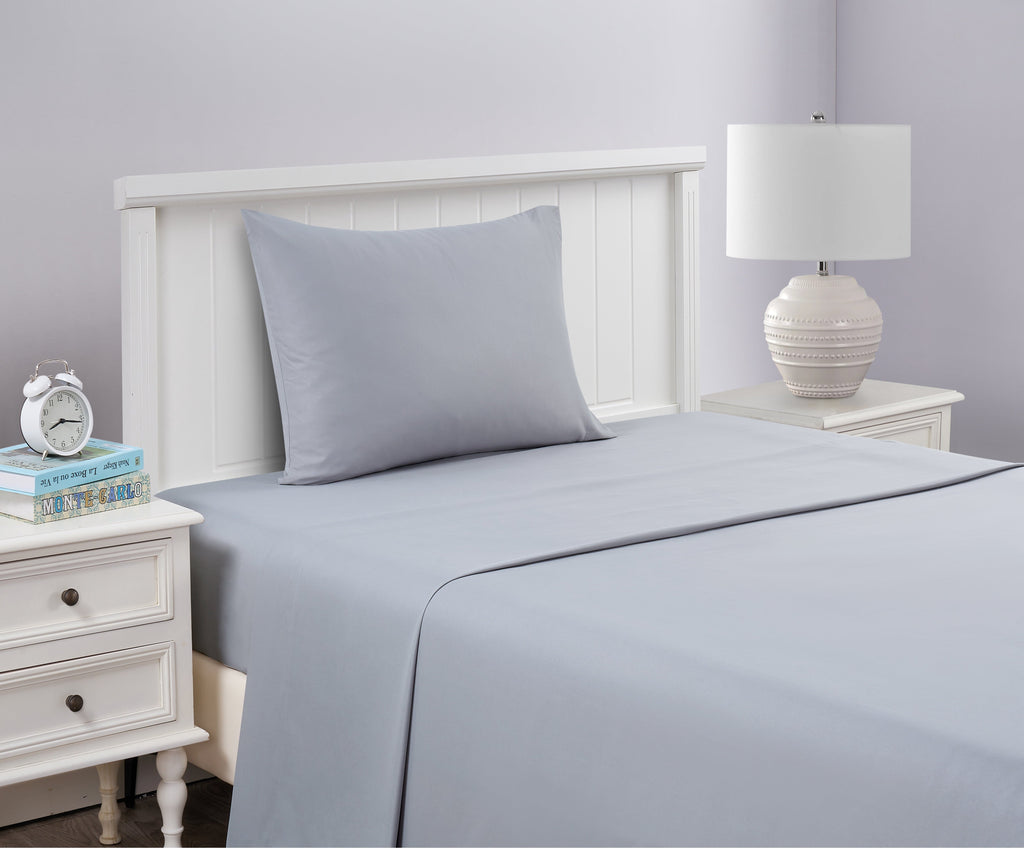 Ultra-Soft Kids Soft Microfiber Sheet Set, Gray, Twin, 3 Pieces - Luxury Bed Sheet Set with Deep Pockets Detail
