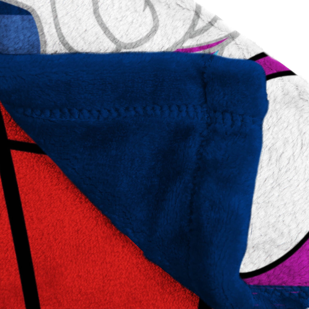 Reversible Sherpa Spidey and His Amazing Friends Kids Plush Twin/Full Blanket, 62 x 90, Microfiber, Blue and Red - Luxury Knitted Decorative Throw Blanket with Fringes Detail
