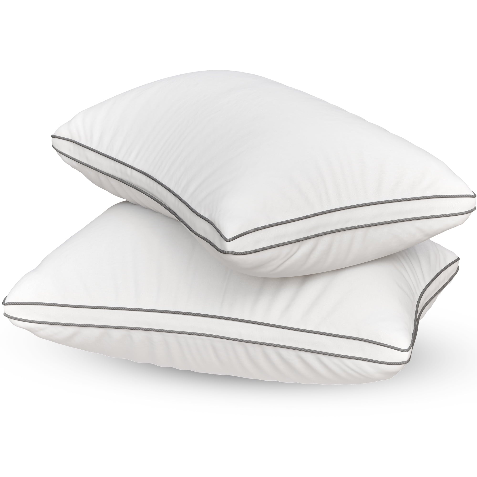 Decorative Plump Bed Pillows Queen Size Set of 2 - Luxury Down Alternative Pillow - 5 Star Hotel Pillows for Back, Side and Stomach Sl... - Decorative Throw Pillow Cushion for Sofa & Bed Detail
