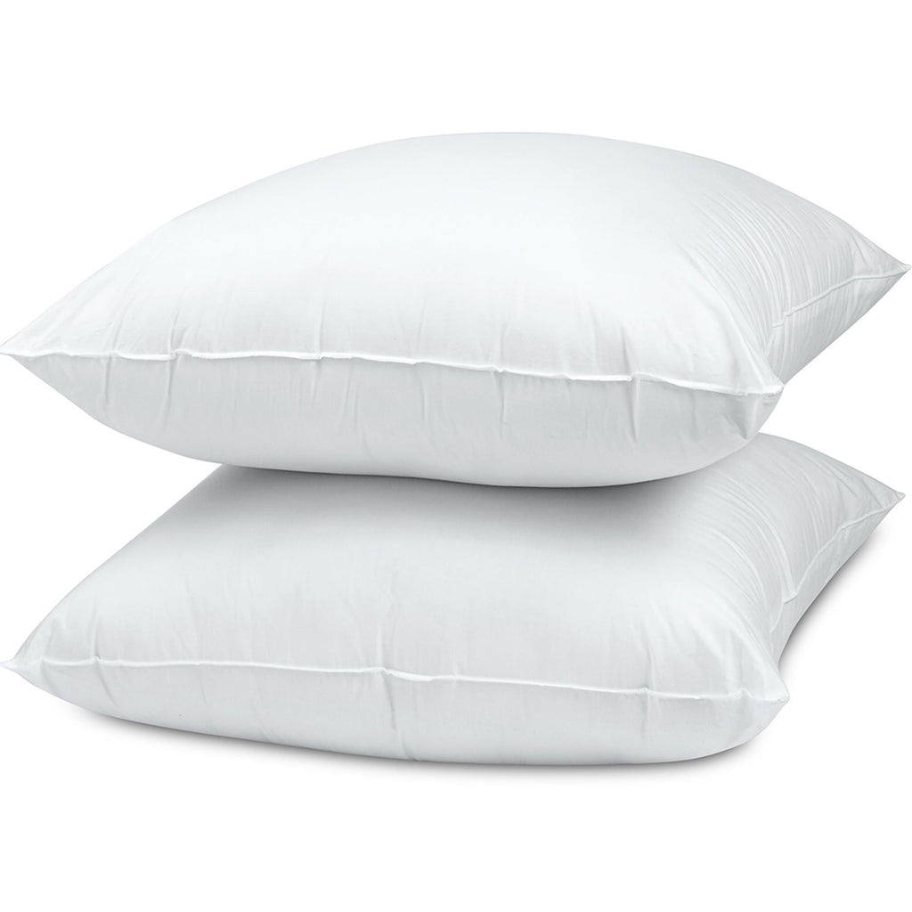 Decorative Plump Cotton Euro Throw Pillow, 26" x 26", White- Allergy Defense Fabric - Hotel Quality Plush Sleeping Pillows Detail