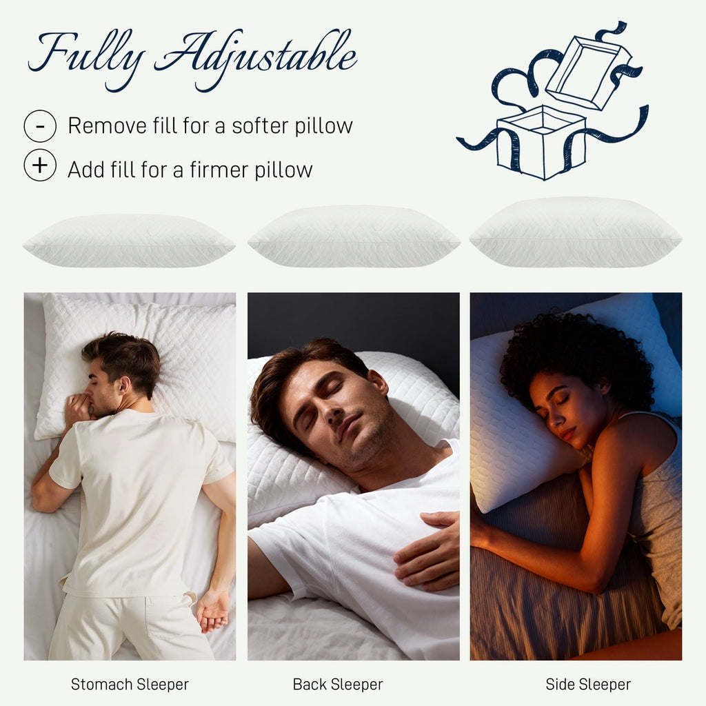 Orthopedic Support Bed Pillows Cross Cut Memory Foam For Sleeping,Queen Size Bedding Pillow(White), Original Pillow for Sleeping，Adjusta... - Decorative Throw Pillow Cushion for Sofa & Bed Detail