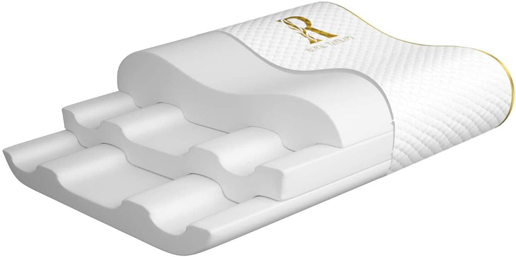 Fluffy Shredded Queen Memory Foam Pillow + Extra Pillowcase, Bed Pillow for Neck & Shoulders for Adult - Hotel Quality Plush Sleeping Pillows Detail