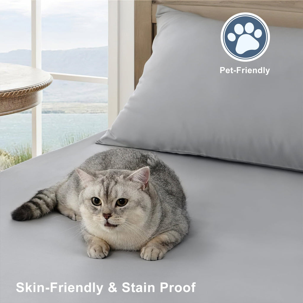 Wrinkle-Resistant Twin Bed Sheet Set 3 Piece, Hotel Luxury Super Soft 1800 Series Microfiber Bed Sheets Set, Wrinkle Free Breathable, U... - Premium Ultra-Soft Pillowcase Pair for Sleeping Detail