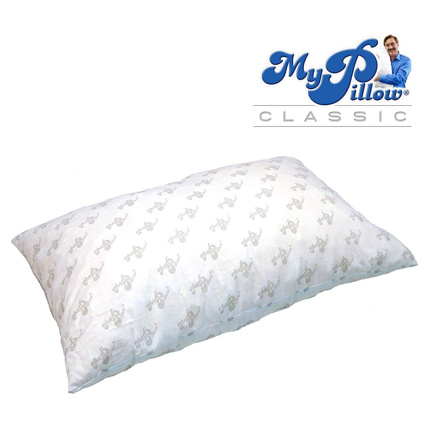 Fluffy Shredded Foam Queen Size Bed Deep Sleep Pillow, White Medium Fill - Decorative Throw Pillow Cushion for Sofa & Bed Detail