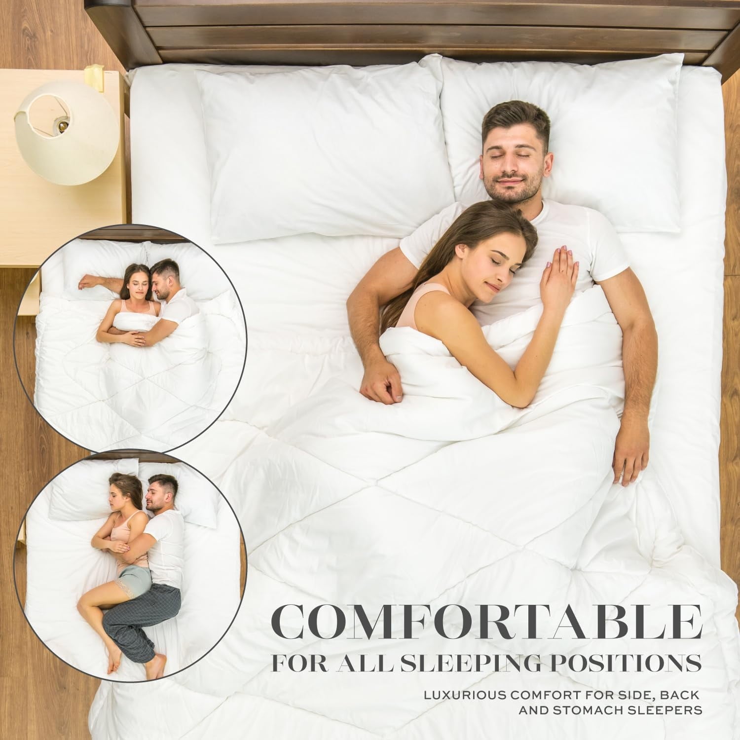 Ergonomic Memory Foam Bed Pillows for Sleeping 2 Pc Set, Queen Size Pillow Side Sleeper Set, Down Alternative Luxury Hotel Soft Pillow 28x2... - Decorative Throw Pillow Cushion for Sofa & Bed Detail