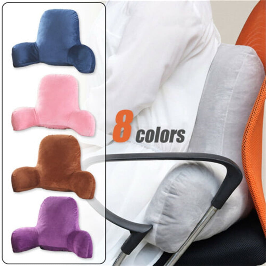 Ergonomic Memory Foam Backrest Pillow with Arms, Back Rest for Bed Sitting, Plush Big Backrest Lumbar Support Chair Cushion, Foam ... - Decorative Throw Pillow Cushion for Sofa & Bed Detail