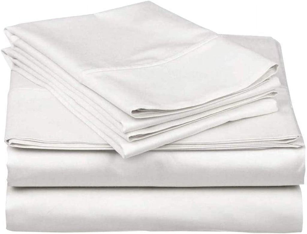 Ultra-Soft 100% Cotton Hospital Bedsheets Set - 1 Flat Sheet, 1 Fitted Sheet (10" Inch) Deep Pocket, 1 Pillowcase, Best & Comfor... - Premium Ultra-Soft Pillowcase Pair for Sleeping Detail