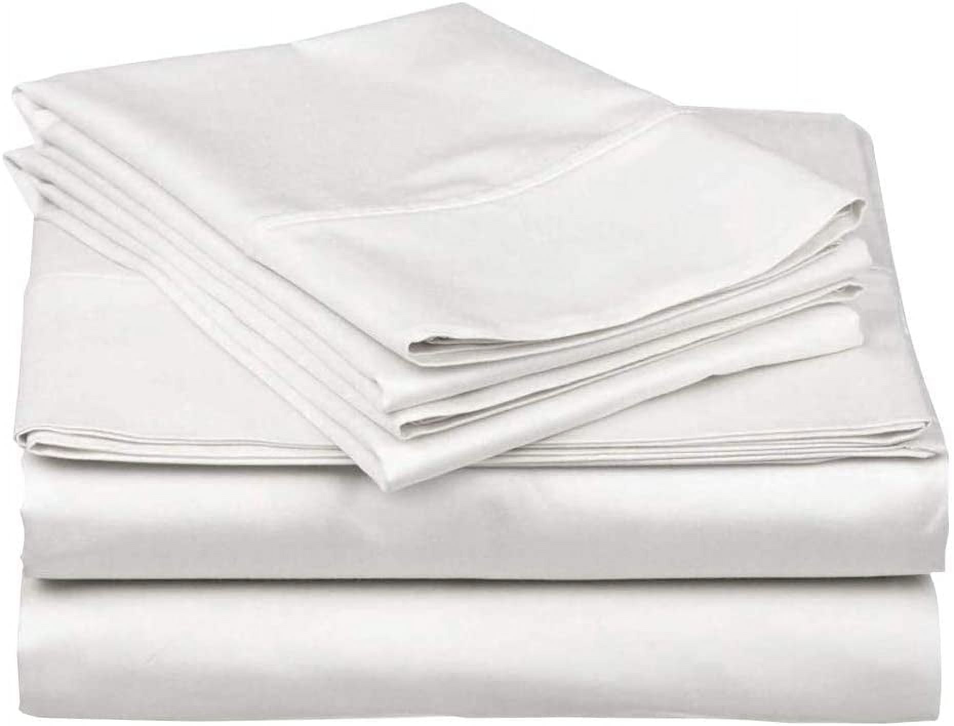 Ultra-Soft 100% Cotton Hospital Bedsheets Set - 1 Flat Sheet, 1 Fitted Sheet (10" Inch) Deep Pocket, 1 Pillowcase, Best & Comfor... - Premium Ultra-Soft Pillowcase Pair for Sleeping Detail