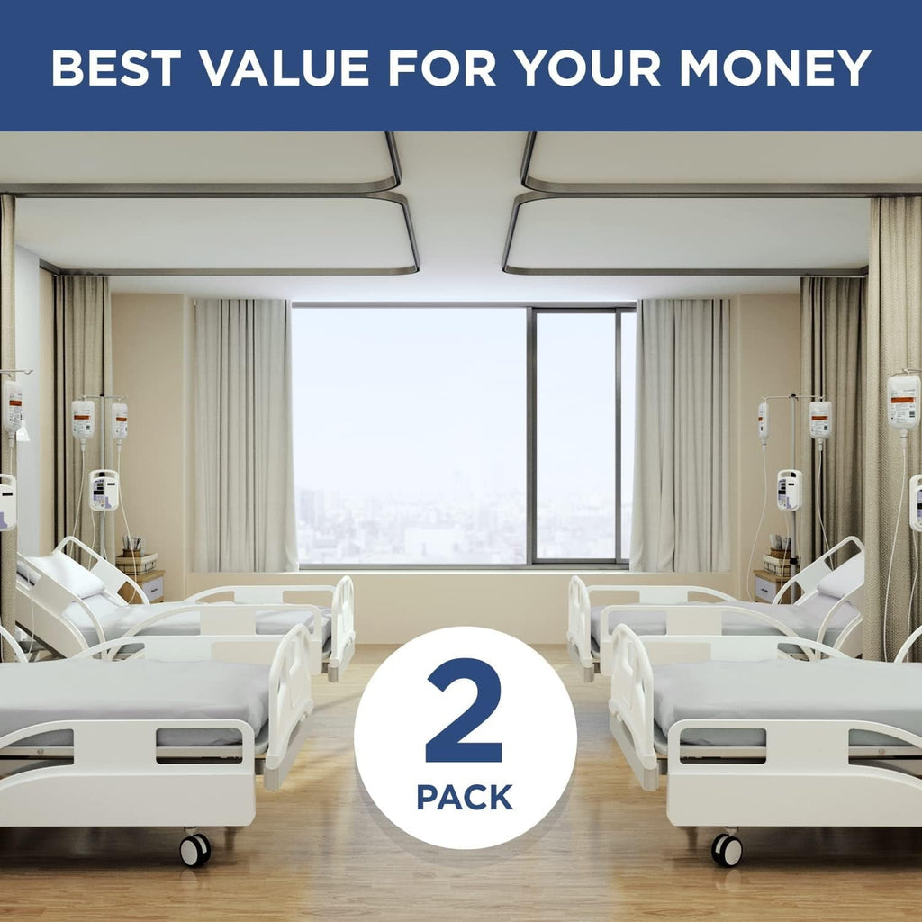 Ultra-Soft 2 Pack Fitted Hospital Bed Sheets with Elastic All Around for a Perfect Fit - Cotton Rich Soft Knitted Jersey Sheet, ... - Cooling Hotel Quality Bedding Sheets and Pillowcases Detail