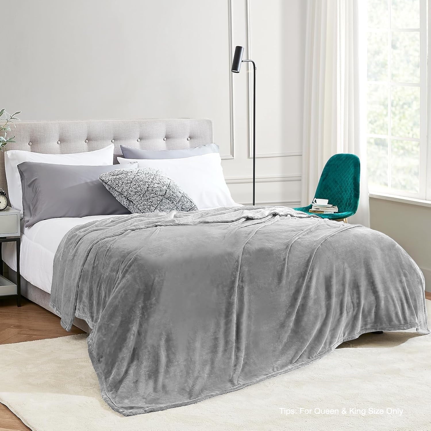 Lightweight Warm Twin Size Blanket for Bed, 60x80inch Super Cozy Soft Bed Blanket for Sleep Snap, Lightweight Reversible Blankets and ... - Luxury Knitted Decorative Throw Blanket with Fringes Detail