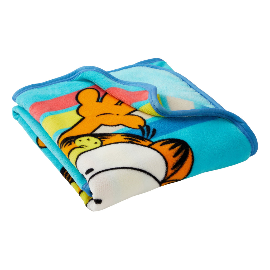 Reversible Sherpa Kids Blue Print Fleece Throw Blanket, 46 x 60 - Cozy Fleece Throw Blanket for Couch & Bed Detail