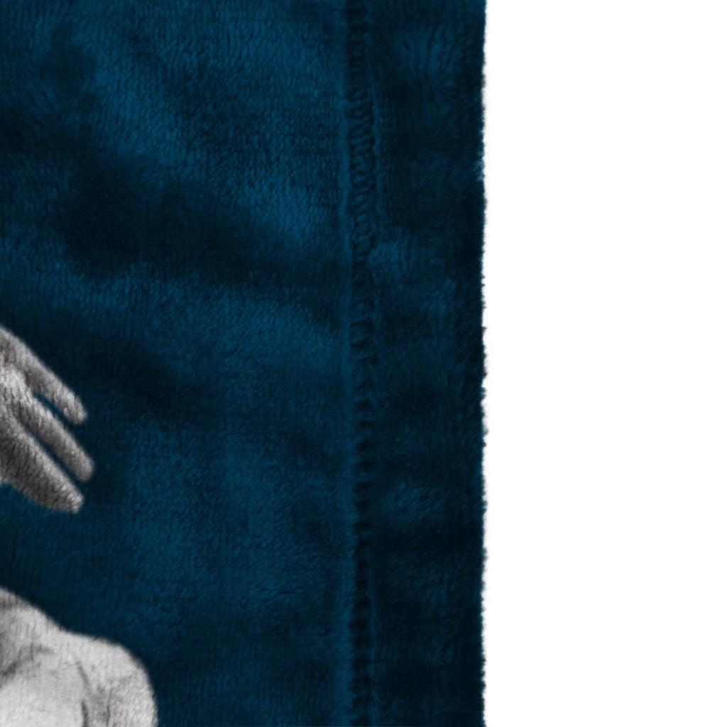Super Soft Flannel Silk Touch Kids Throw Blanket, 62" x 90", Blue, Polyester - Lightweight Plush Warm Blanket for All Seasons Detail
