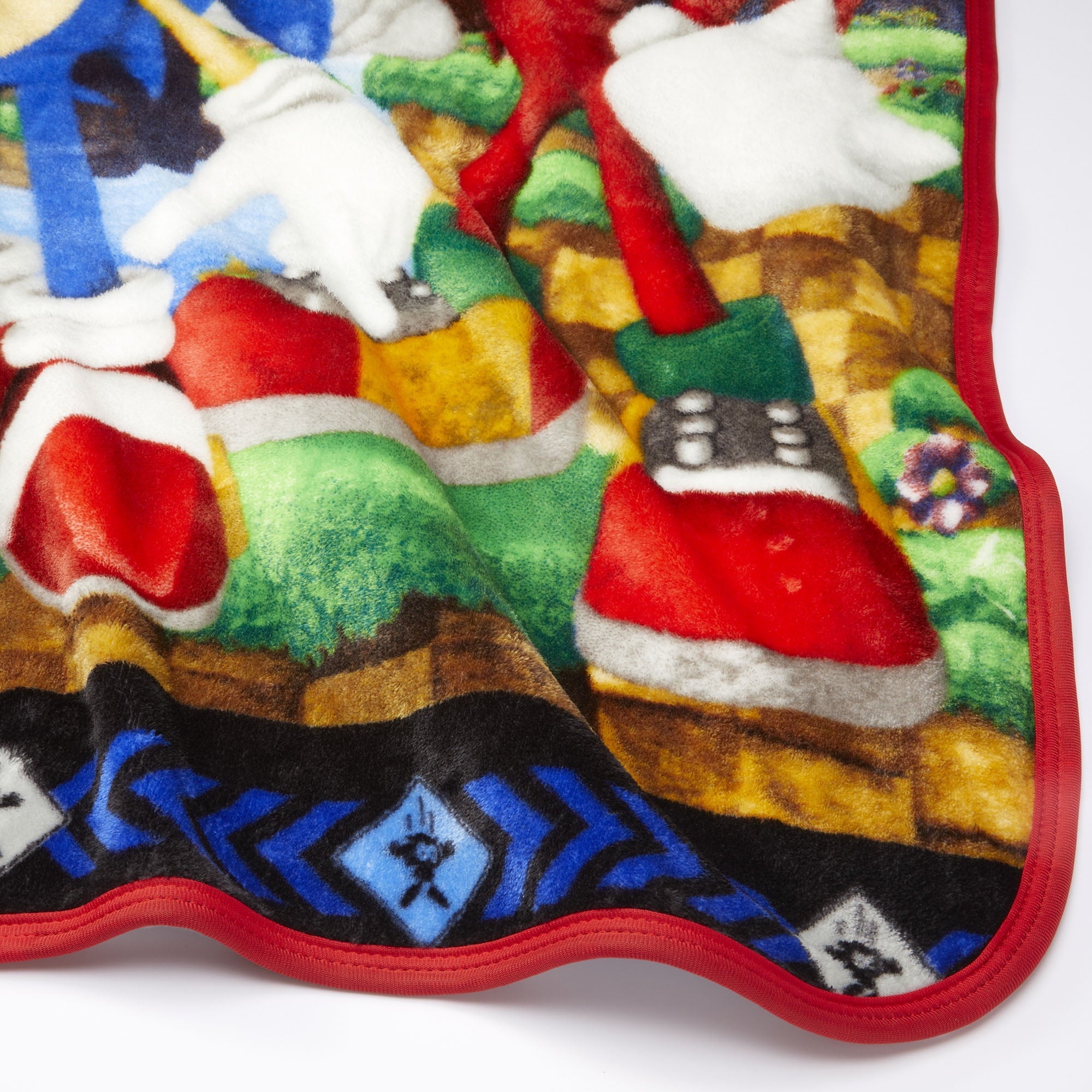 Decorative Knitted Kids Silky Soft Plush Throw Blanket, 40" x 50" - Super Soft Reversible Sherpa Flannel Blanket Detail