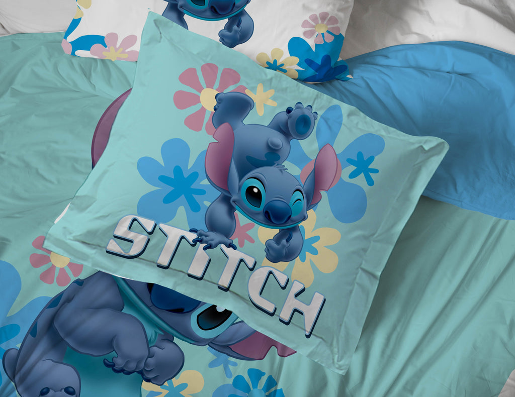 Fluffy Down Alternative Lilo and Stitch Sweet Stitch 5 Piece Twin Size Kids Comforter Set with Sham - Super Soft Bed Set for Kids - All-Season Down Alternative Comforter Insert Detail