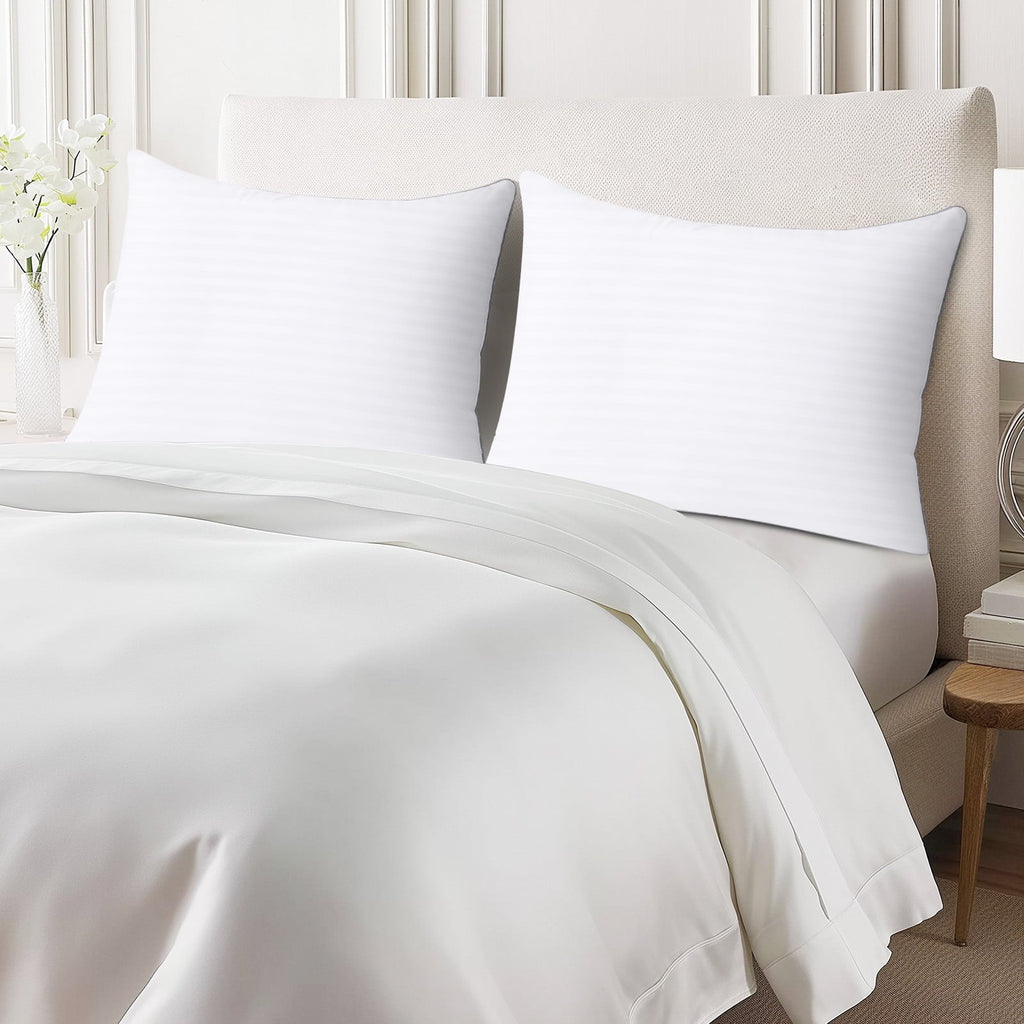 Hotel Collection Pillows Standard Size Set of 2, Hotel Quality, Down Alternative Gusseted Bed Pillows for Side, Back, And Stomach Slee... - Ergonomic Memory Foam Pillow for Neck Pain Support Detail