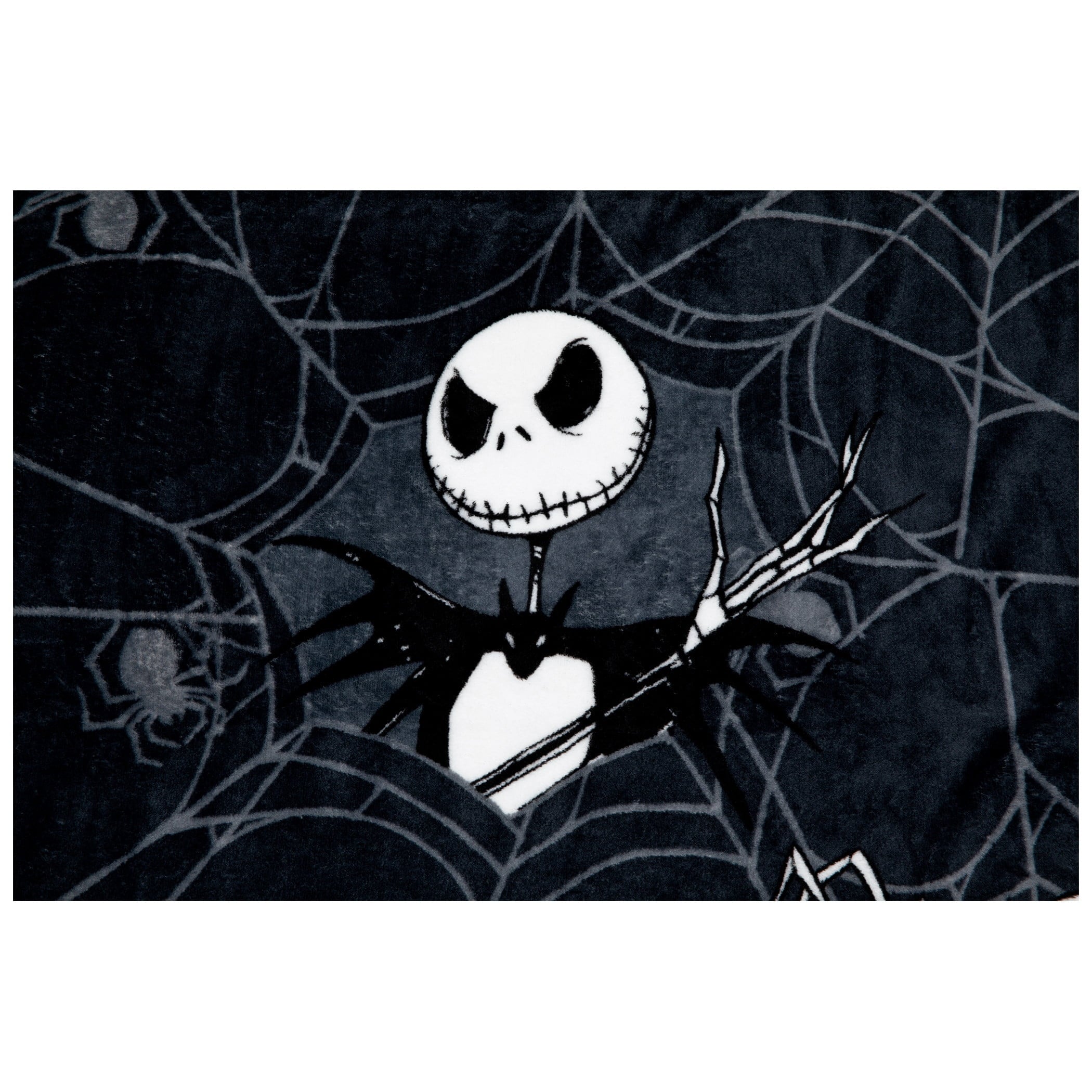 Super Soft Flannel Nightmare Before Christmas Jack Skellington 62x90 Plush Throw Blanket, 100% Polyester - Luxury Knitted Decorative Throw Blanket with Fringes Detail