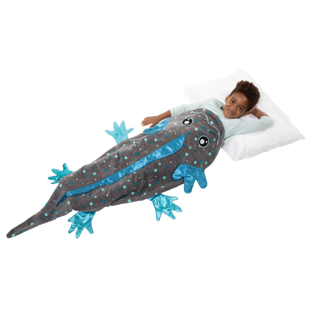 Cozy Fleece Tails, The Original Wearable Blanket with Sleeves, Super Soft Throw Fleece, Axolotl, Ages 5+ - Luxury Knitted Decorative Throw Blanket with Fringes Detail