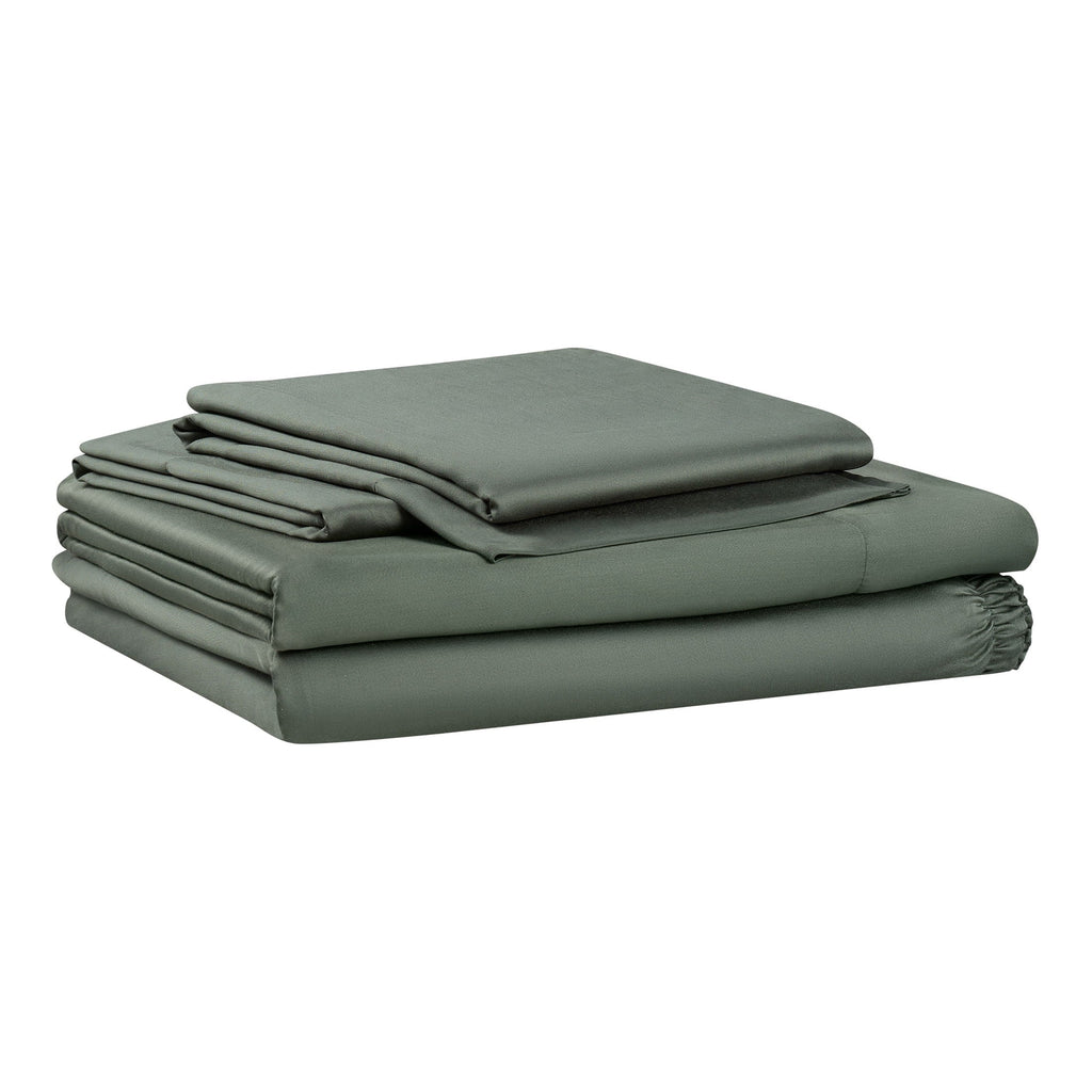 Wrinkle-Resistant 4-Piece & Silky Serenity 100% Bed Sheets Set, Flagstone, Queen - Cooling Hotel Quality Bedding Sheets and Pillowcases - Default Title