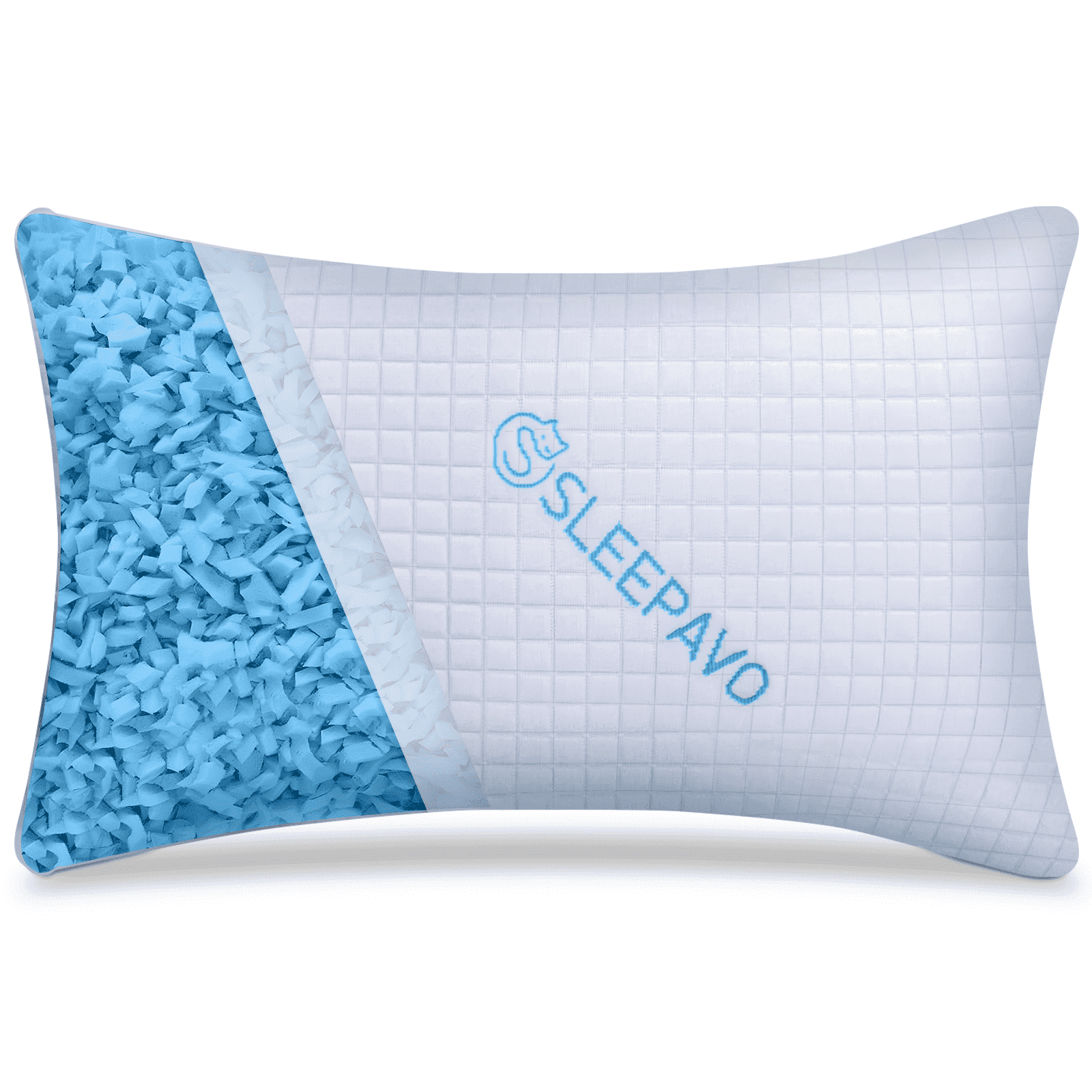 Hotel Collection Adjustable Shredded Memory Foam Pillow Queen Size - Soft or Firm Rayon Derived for Side Sleepers, Stomach & Back - Co... - Orthopedic Shredded Foam Bed Pillow Set - Default Title