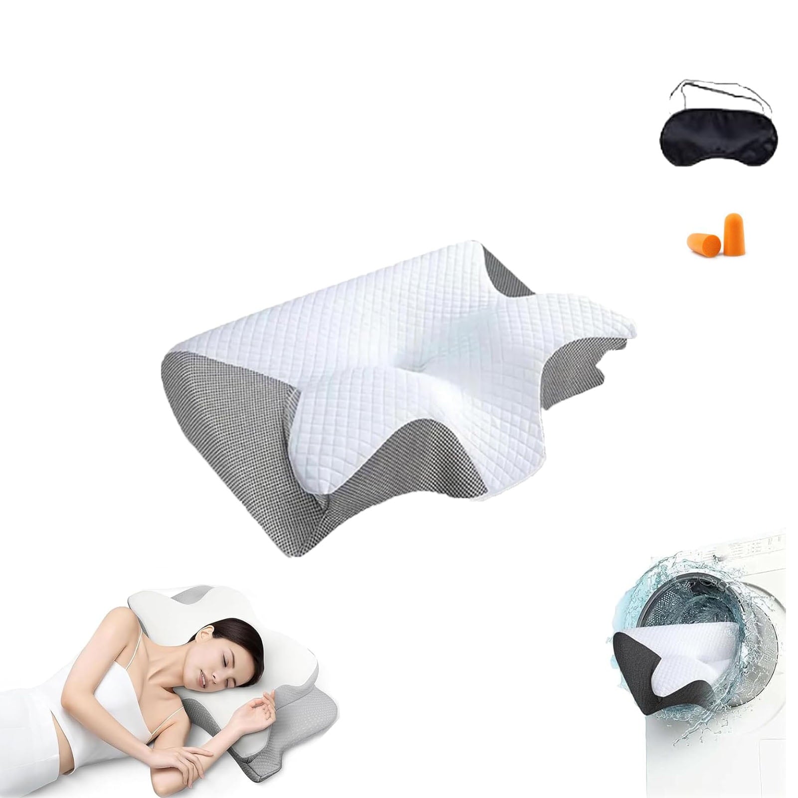 Fluffy Shredded Airway Pro Sleep Apnea Pillow, Airway Pro Cervical Pillow - All-Night Neck Support, Ergonomic Pillows for All Sleepin... - Decorative Throw Pillow Cushion for Sofa & Bed - Default Title