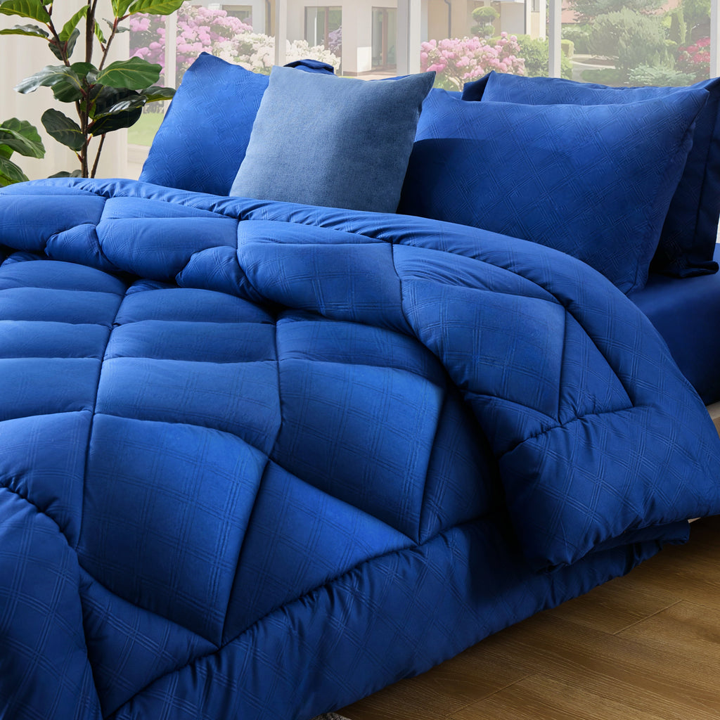 Hypoallergenic Cloud Full Comforter Set 4 Pieces,Comforter Set,Bed in a Bag, Bedding Set with Comforter,Fitted Sheet,Flat Sheet,Pillowcase... - Hypoallergenic Ultra-Fluffy Quilt for Winter - Default Title