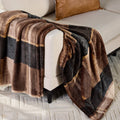Lightweight Warm Printed Velvet Plush Super Soft Throw Blanket, Oversized, Shelton Brown Plaid - Cozy Fleece Throw Blanket for Couch & Bed - Default Title