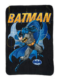 Reversible Sherpa Throw Blanket 45" x 60" Dark Knight Superhero - Lightweight Plush Warm Blanket for All Seasons - Default Title