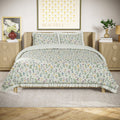 Fluffy Down Alternative 100% Cotton Botanical 3-Piece Sage Green Comforter Set, Full/Queen - All-Season Down Alternative Comforter Insert - Default Title