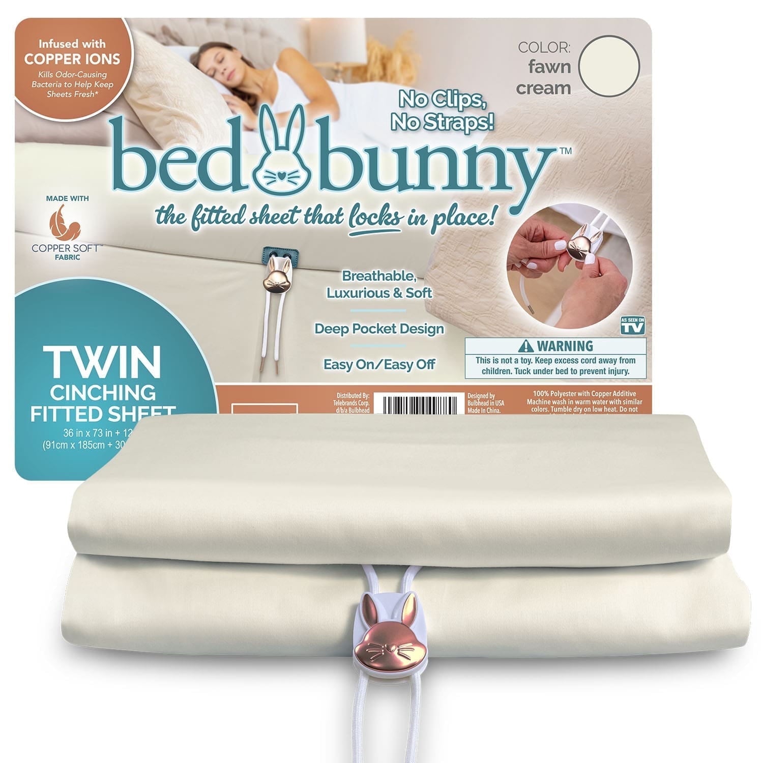 Cooling Sateen Fitted Bed Sheet With Built-In Compression Cord Locks On Mattresses & Won’t Slip - Premium Ultra-Soft Pillowcase Pair for Sleeping - Default Title