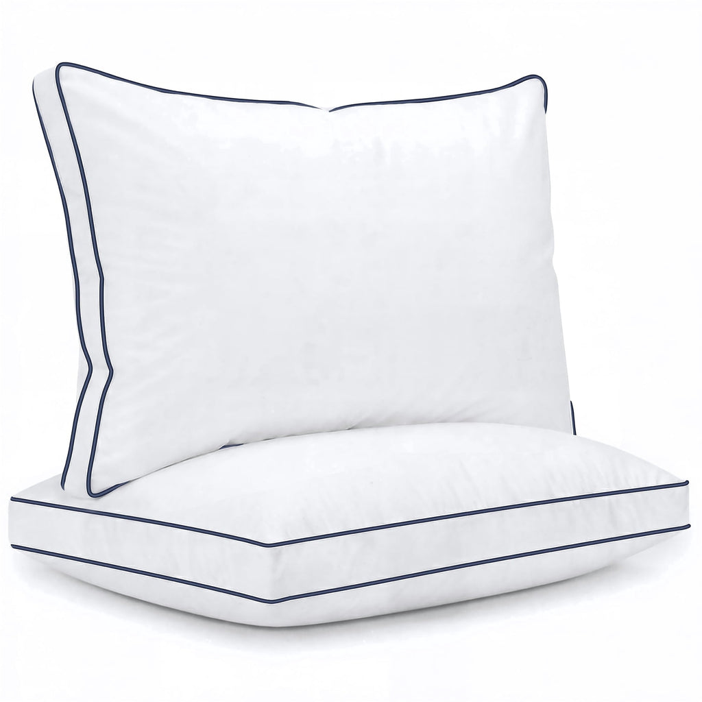 Orthopedic Support for Queen Size 2 Pack, Duck Feather and Shredded Memory Foam Soft Luxury Hotel Collection - Hotel Quality Plush Sleeping Pillows - Default Title
