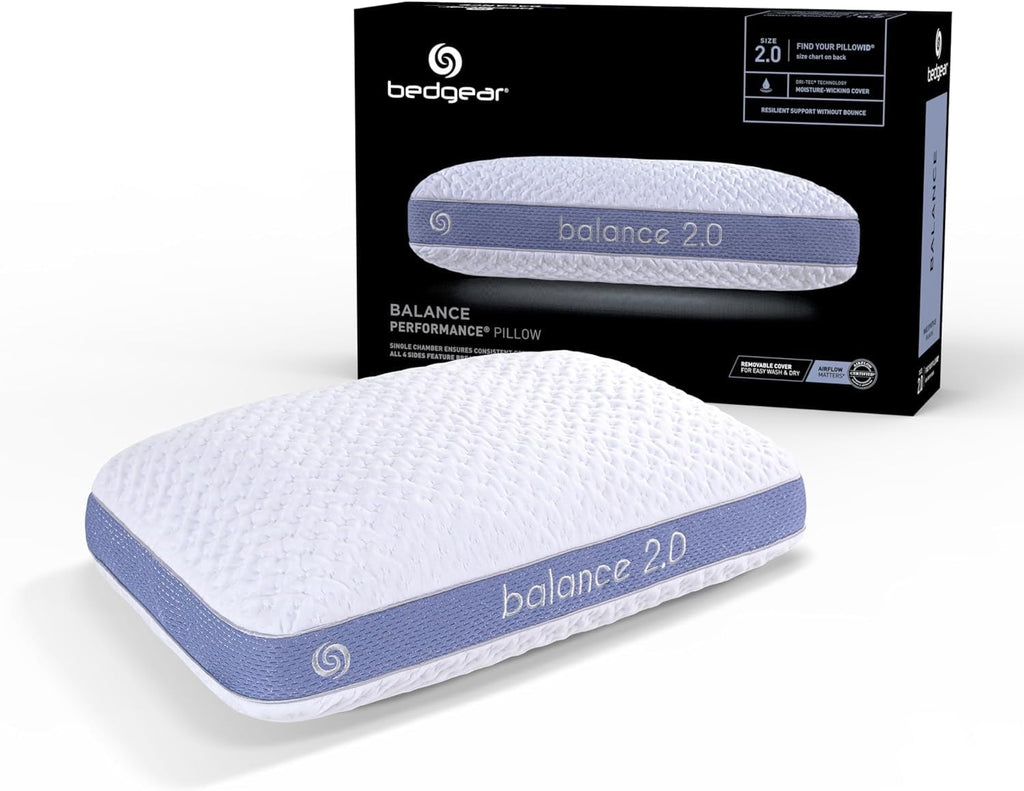 Ergonomic Memory Foam Performance Pillow – 2.0 - Moisture Wicking Bed Pillow for All Sleep Positions - Medium Firmness Bed Pillow -... - Ergonomic Memory Foam Pillow for Neck Pain Support - Default Title