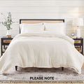Hypoallergenic Cloud 3-Piece Cream Gauze Comforter Set, Adult Full/Queen - Luxurious Quilted Duvet Cover Set - Default Title