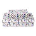 Premium Egyptian Cotton 4-Piece 300 Thread Count Bashful Blooms Cool Cotton Sateen Bed Sheet Set, Queen - Breathable Egyptian Cotton Flat & Fitted Sheets - Default Title